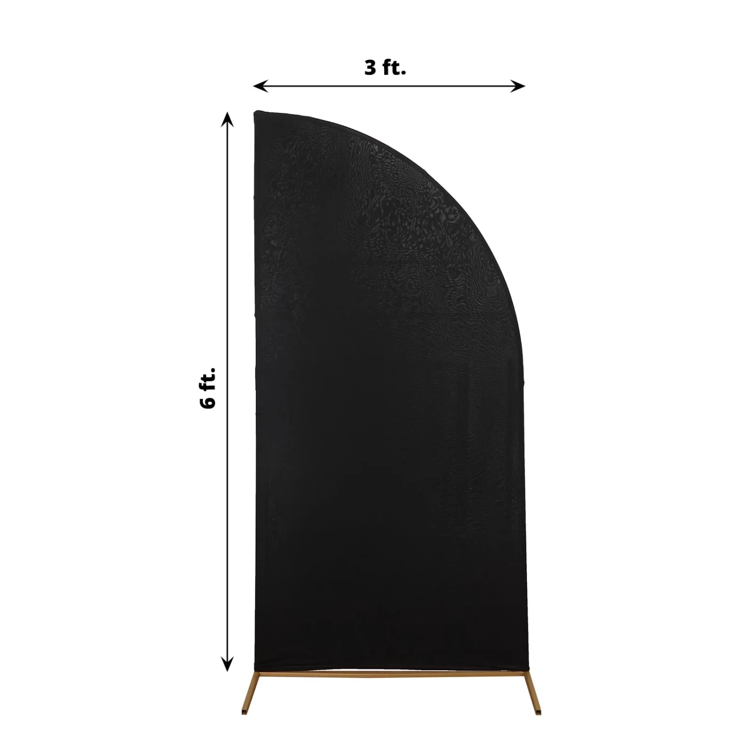 6x3 Feet Matte Fitted Spandex Half Moon Wedding Arch Backdrop Stand Cover - Image 12