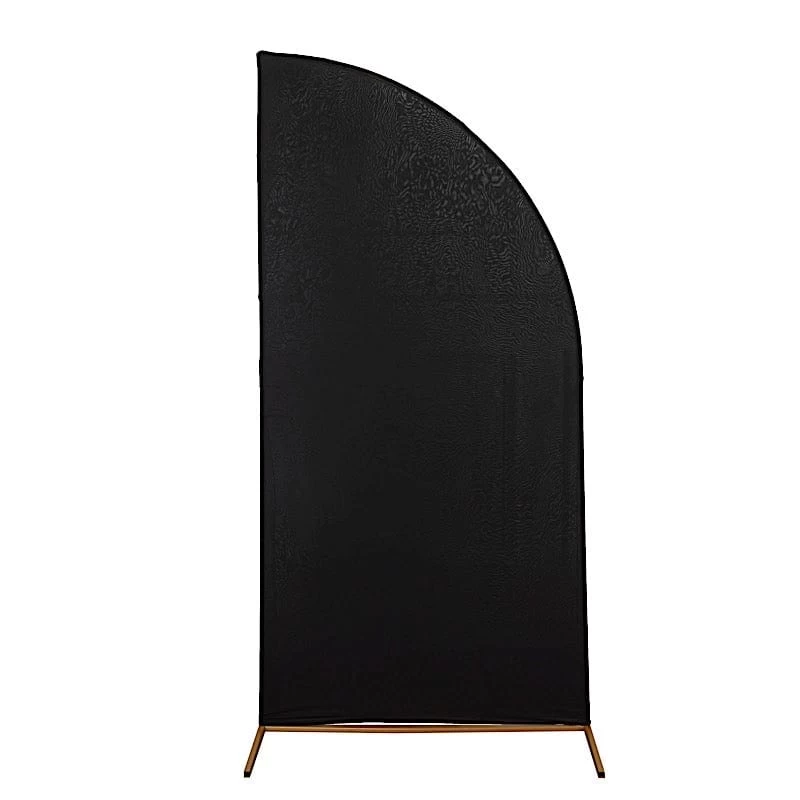 6x3 Feet Matte Fitted Spandex Half Moon Wedding Arch Backdrop Stand Cover - Image 15