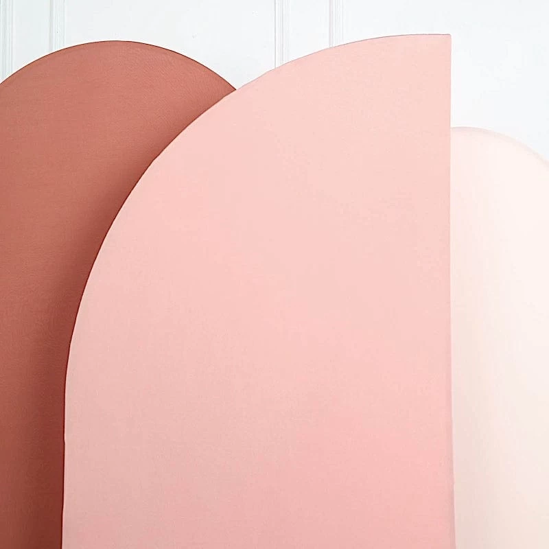 7x3 Feet Matte Fitted Spandex Half Moon Wedding Arch Backdrop Stand Cover - Image 6
