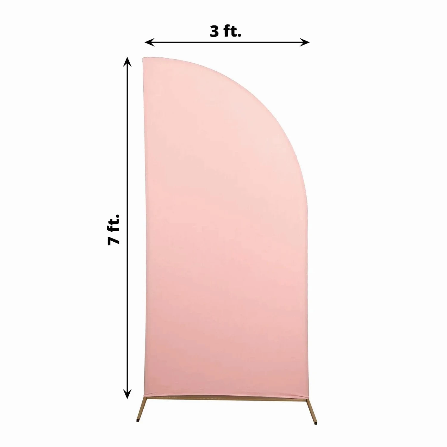 7x3 Feet Matte Fitted Spandex Half Moon Wedding Arch Backdrop Stand Cover - Image 8