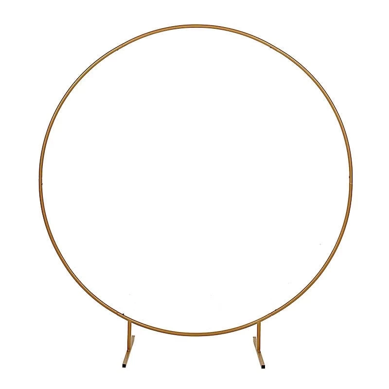 Gold Balloon Circle Metal Frame Round Backdrop Stand Wedding Arch - Image 9