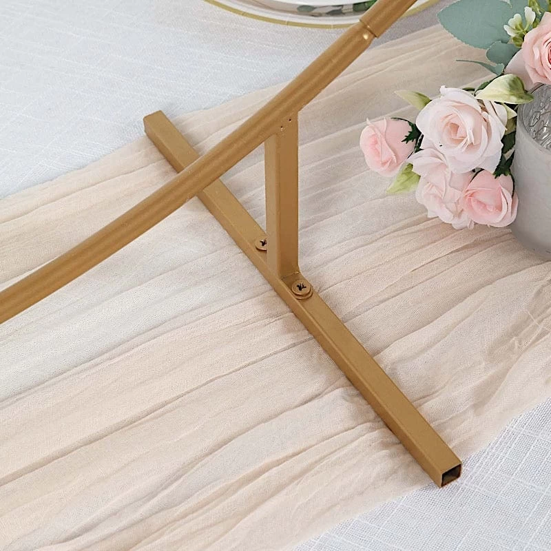 Gold Balloon Circle Metal Frame Round Backdrop Stand Wedding Arch - Image 6