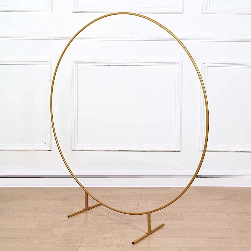 Gold Balloon Circle Metal Frame Round Backdrop Stand Wedding Arch