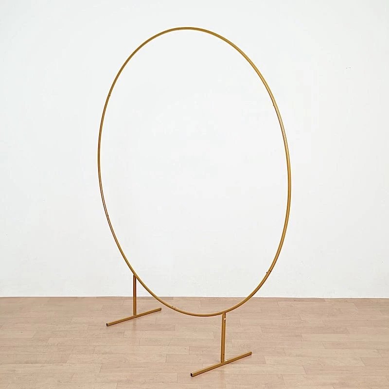 Gold Balloon Circle Metal Frame Round Backdrop Stand Wedding Arch - Image 19