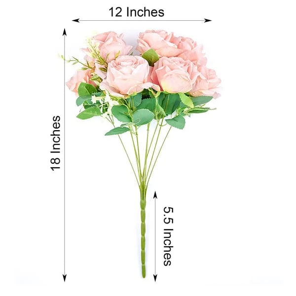18 In Tall Silk Rose Bushes Artificial Flowers - Image 2