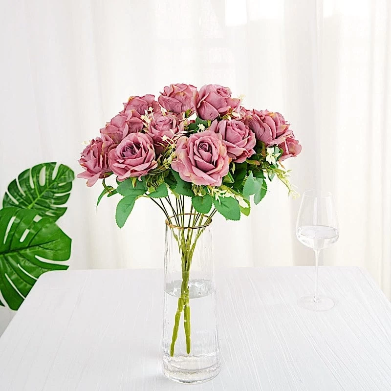 18 In Tall Silk Rose Bushes Artificial Flowers - Image 15
