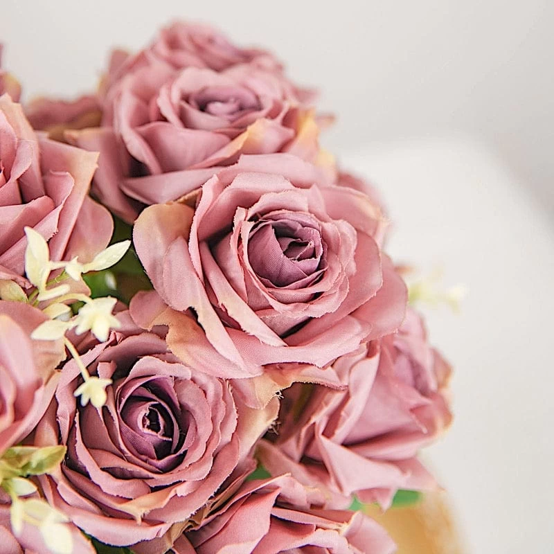 18 In Tall Silk Rose Bushes Artificial Flowers - Image 13