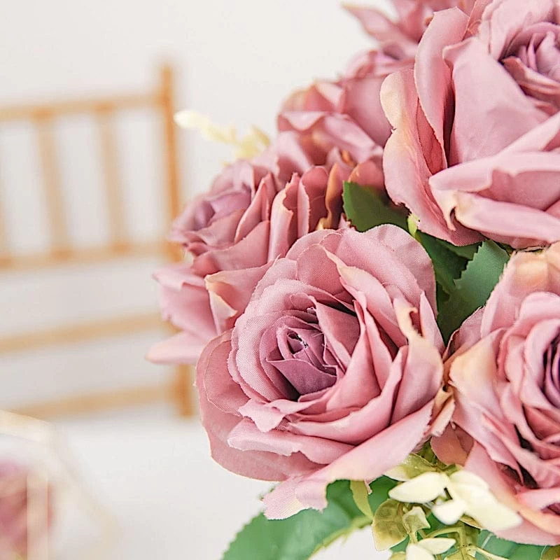 18 In Tall Silk Rose Bushes Artificial Flowers - Image 16