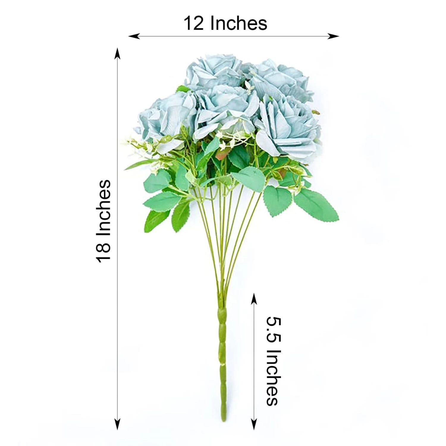 18 In Tall Silk Rose Bushes Artificial Flowers - Image 19