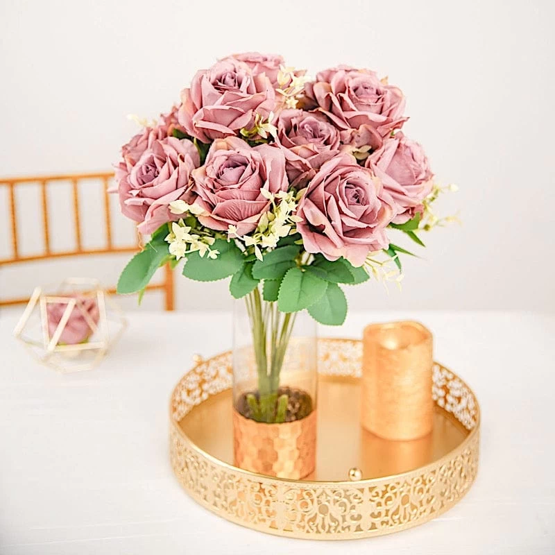 18 In Tall Silk Rose Bushes Artificial Flowers - Image 10