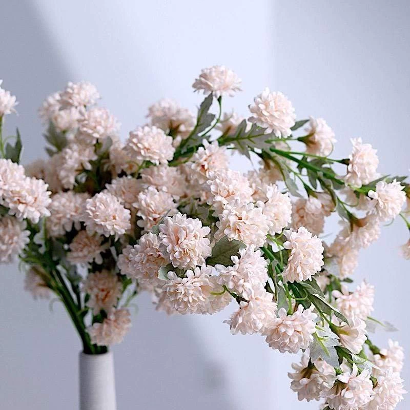 2 33 In Tall Chrysanthemum Mums Bushes Silk Artificial Flowers - Image 3