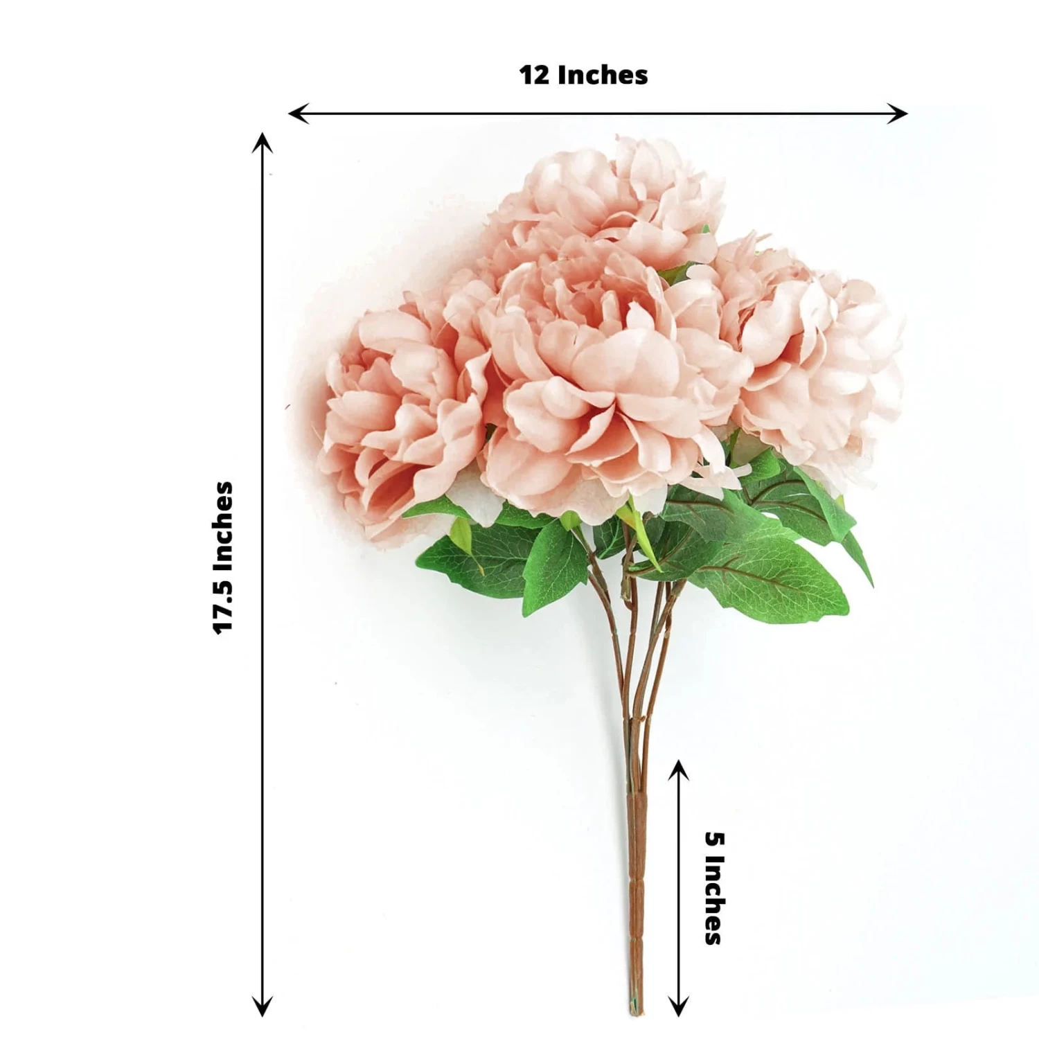 2 Silk Peony Bushes 17" Artificial Flower Bouquets - Image 11