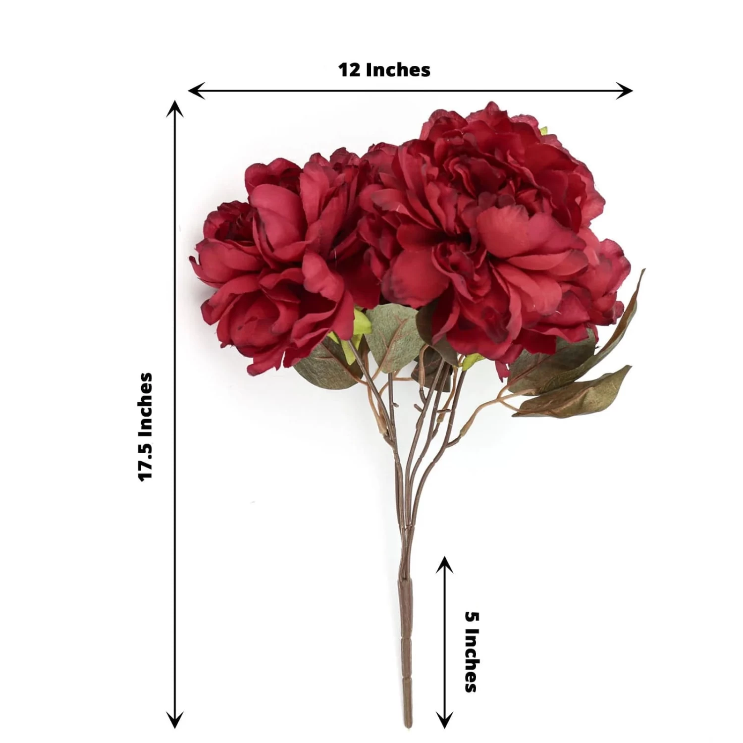 2 Silk Peony Bushes 17" Artificial Flower Bouquets - Image 20