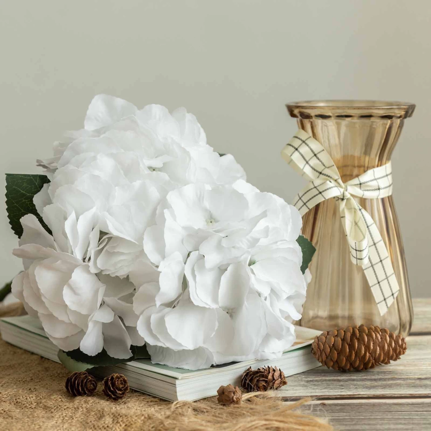 25 Silk Hydrangea Flowers - 5 Bushes - Image 20