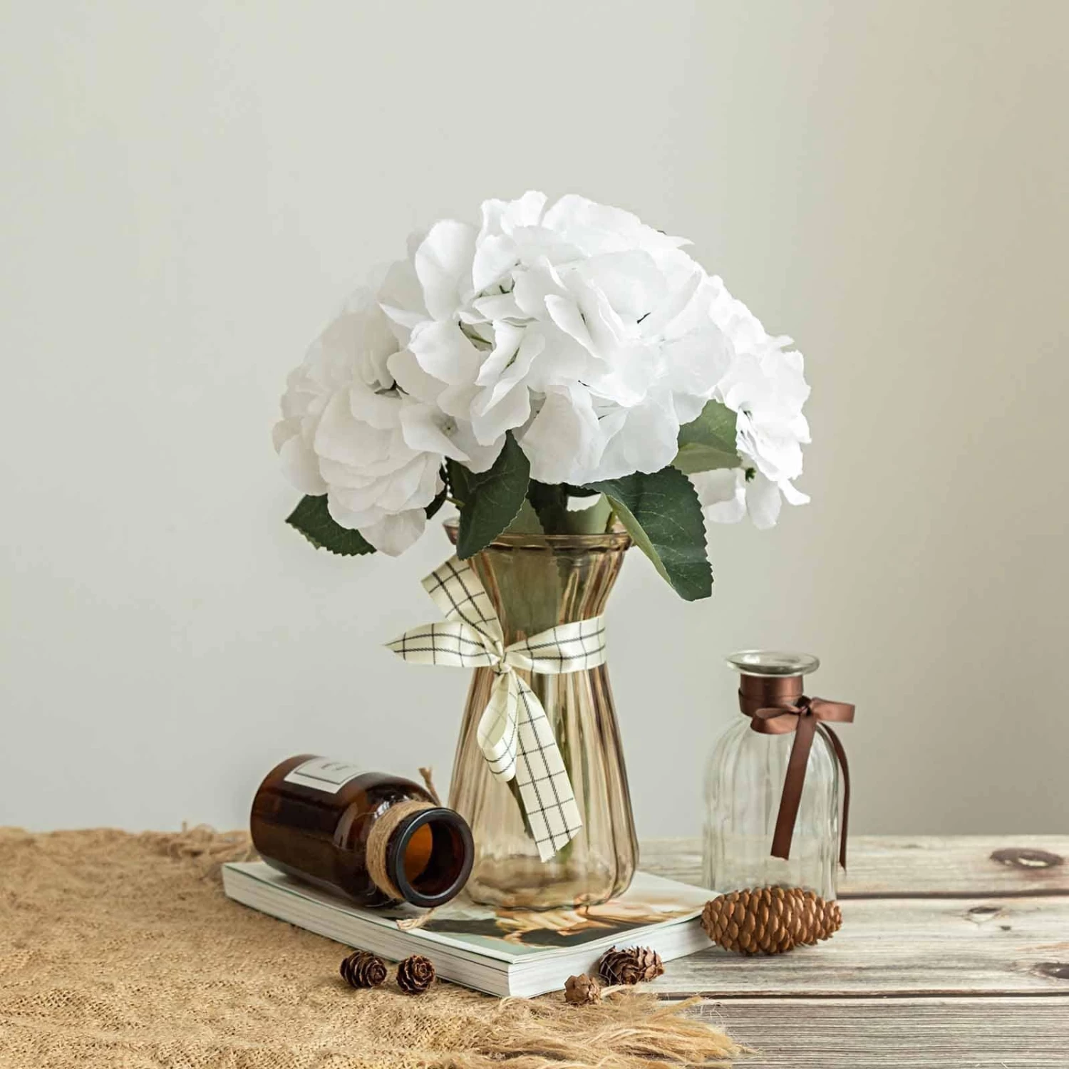 25 Silk Hydrangea Flowers - 5 Bushes - Image 10