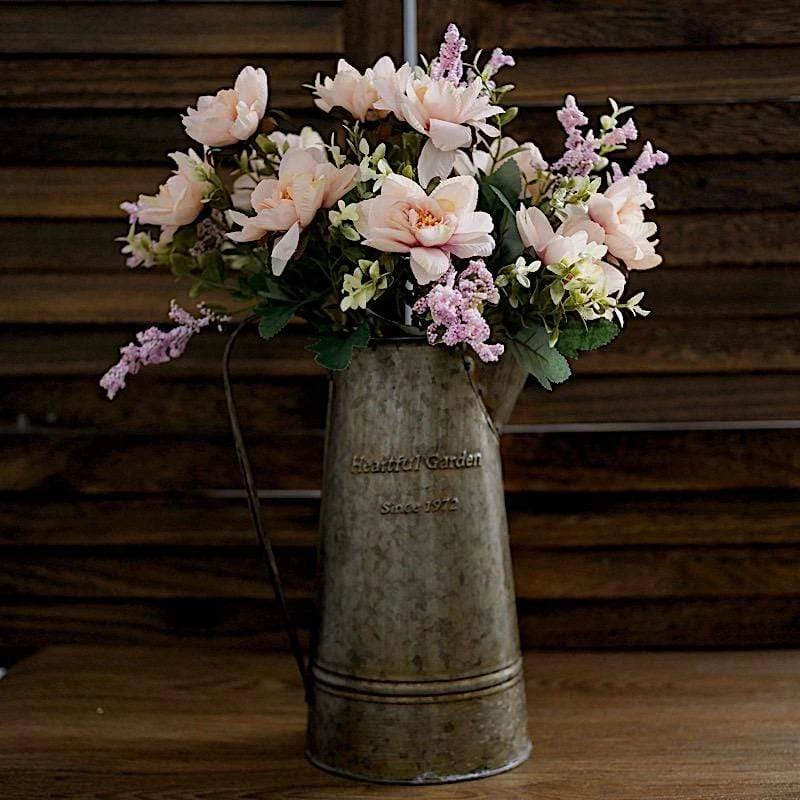 3 11 In Silk Peony Bushes Artificial Flower Bouquets - Image 2