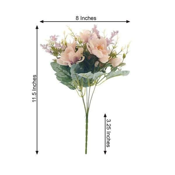 3 11 In Silk Peony Bushes Artificial Flower Bouquets - Image 8