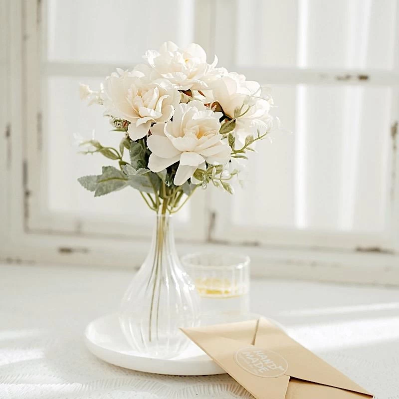 3 11 In Silk Peony Bushes Artificial Flower Bouquets - Image 10