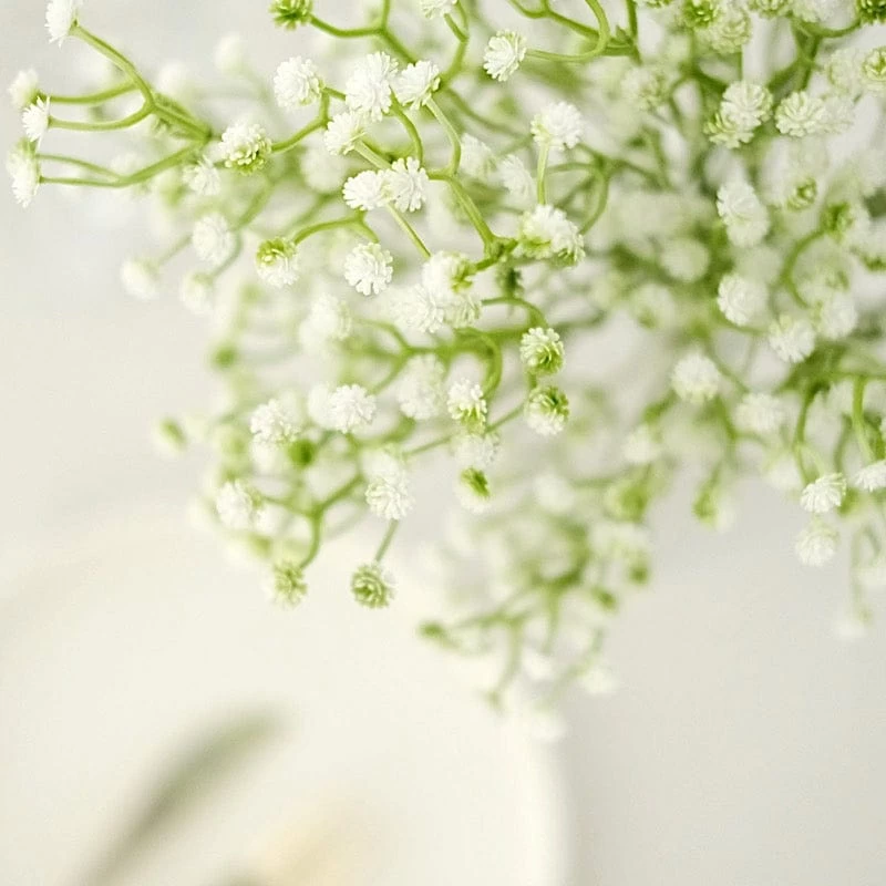 3 White 14 In Tall Artificial Flowers Faux Baby Breath Bushes - Image 8