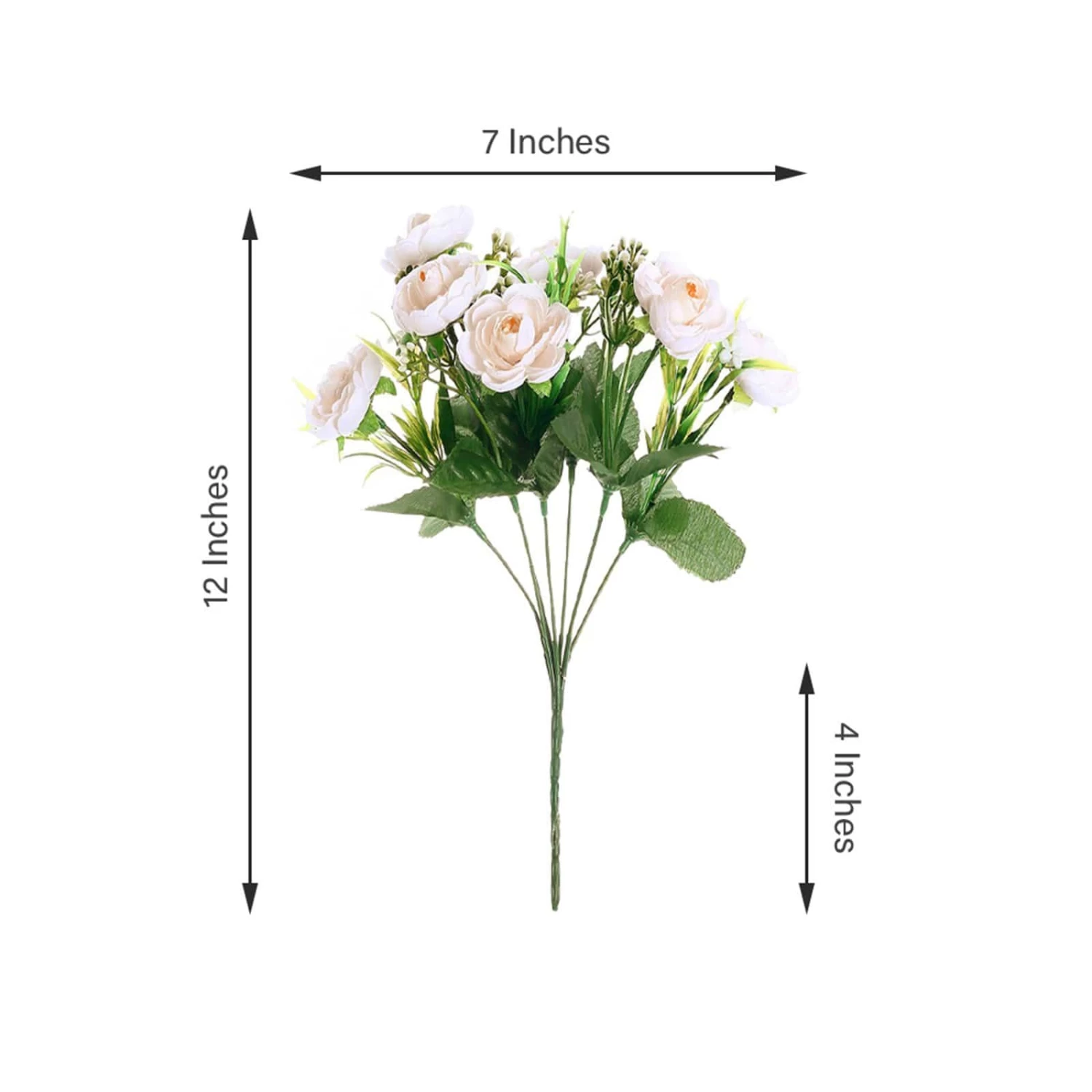 4 12 In Tall Silk Peony Bushes Artificial Flower Bouquets - Image 7