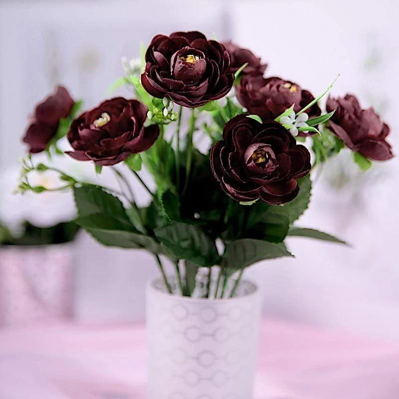 4 12 In Tall Silk Peony Bushes Artificial Flower Bouquets - Image 11