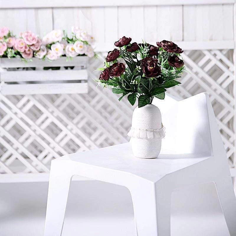 4 12 In Tall Silk Peony Bushes Artificial Flower Bouquets - Image 14