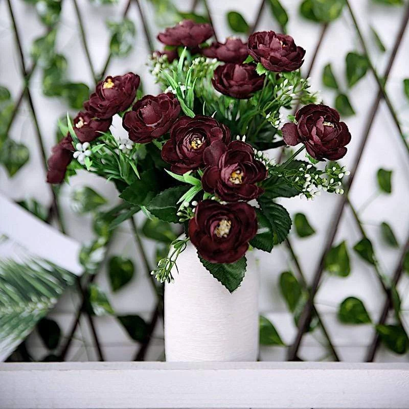 4 12 In Tall Silk Peony Bushes Artificial Flower Bouquets - Image 16