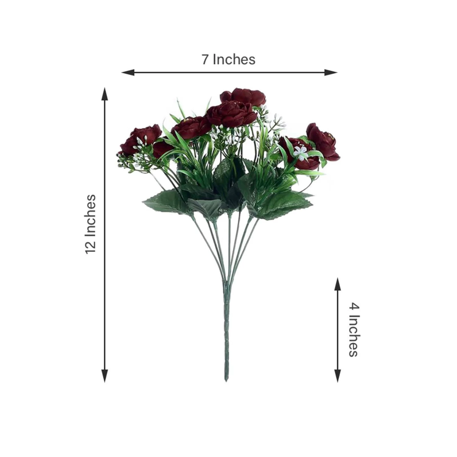 4 12 In Tall Silk Peony Bushes Artificial Flower Bouquets - Image 17