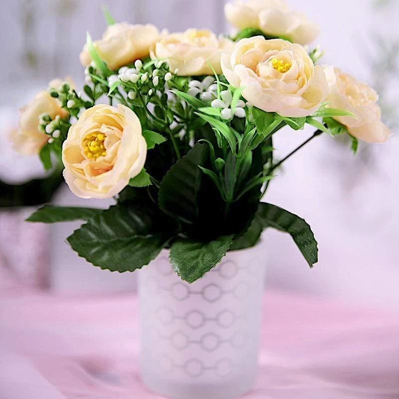 4 12 In Tall Silk Peony Bushes Artificial Flower Bouquets - Image 20