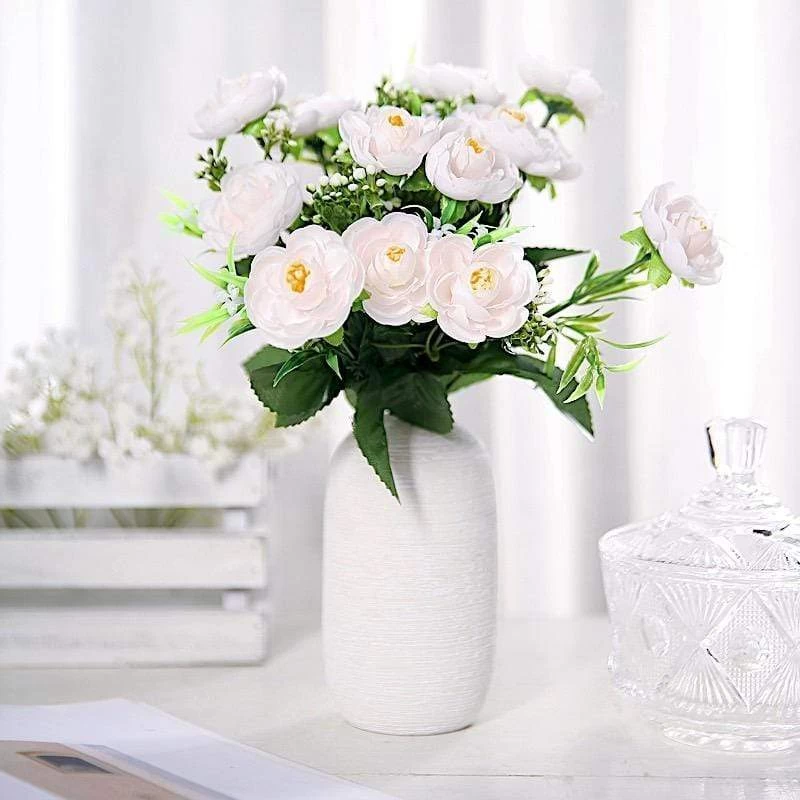 4 12 In Tall Silk Peony Bushes Artificial Flower Bouquets