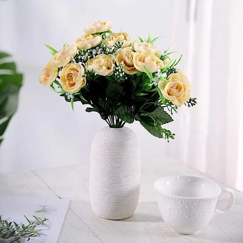 4 12 In Tall Silk Peony Bushes Artificial Flower Bouquets - Image 19