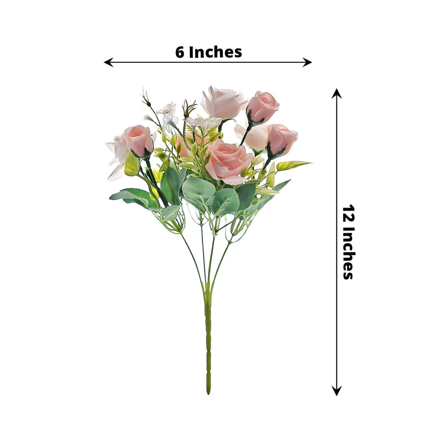 4 Bushes 12 In Artificial Flowers Silk Roses Bouquets - Image 4