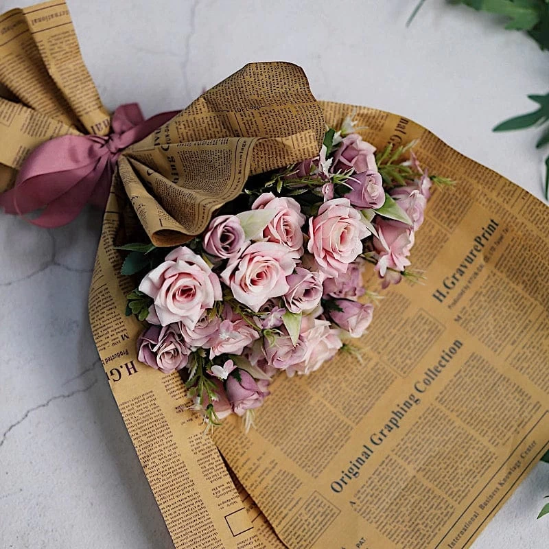 4 Bushes 12 In Artificial Flowers Silk Roses Bouquets - Image 19