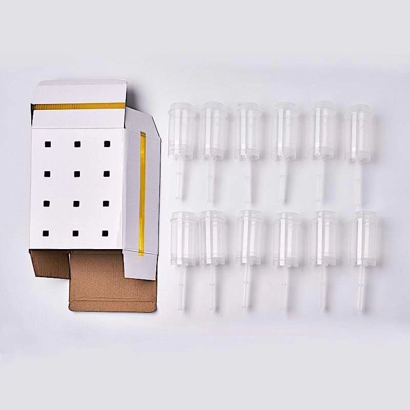12 Clear Push Up Cake Pops Shooters With White Display Box Stand - Image 6