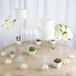 5 Tiers Wedding Party Centerpiece Cake Cupcake Stand Set