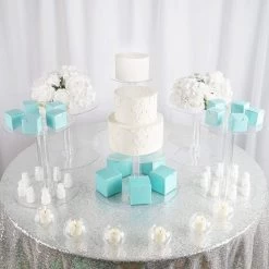6 Tiers Clear Wedding Party Cupcake Cup CAKE Stand Set