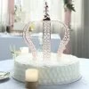 16 In Tall Crystal Beaded Metal Crown Cake Topper