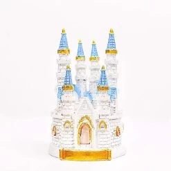 4.5 In Tall White And Blue Princess Castle Cake Topper