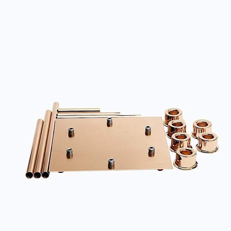 24 In Tall Candelabra Candle Holder Centerpiece With Glass - Image 7