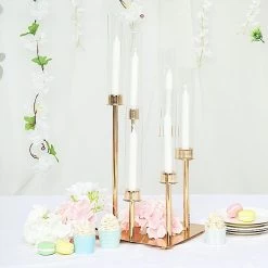 24 In Tall Candelabra Candle Holder Centerpiece With Glass