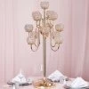 40" Tall Crystal Beaded Candle Holder Candelabra Wedding Centerpiece