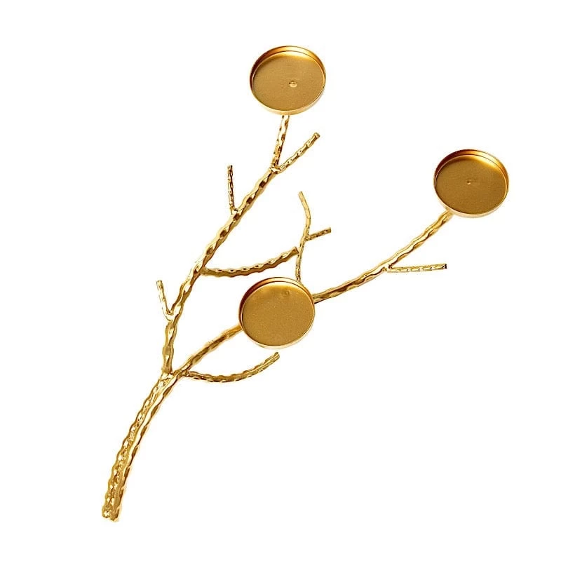 Gold Metal Manzanita Tree Branch Candelabra Candle Holders - Image 18