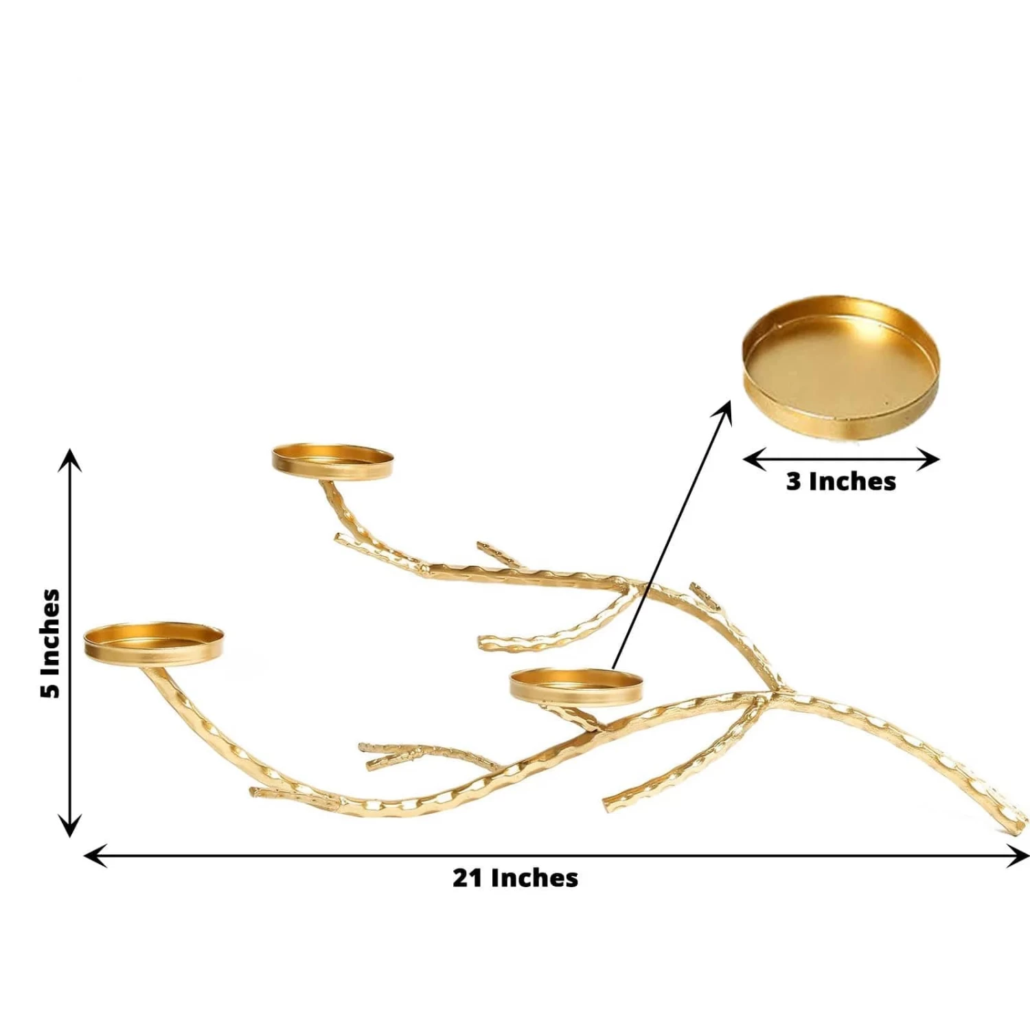 Gold Metal Manzanita Tree Branch Candelabra Candle Holders - Image 12