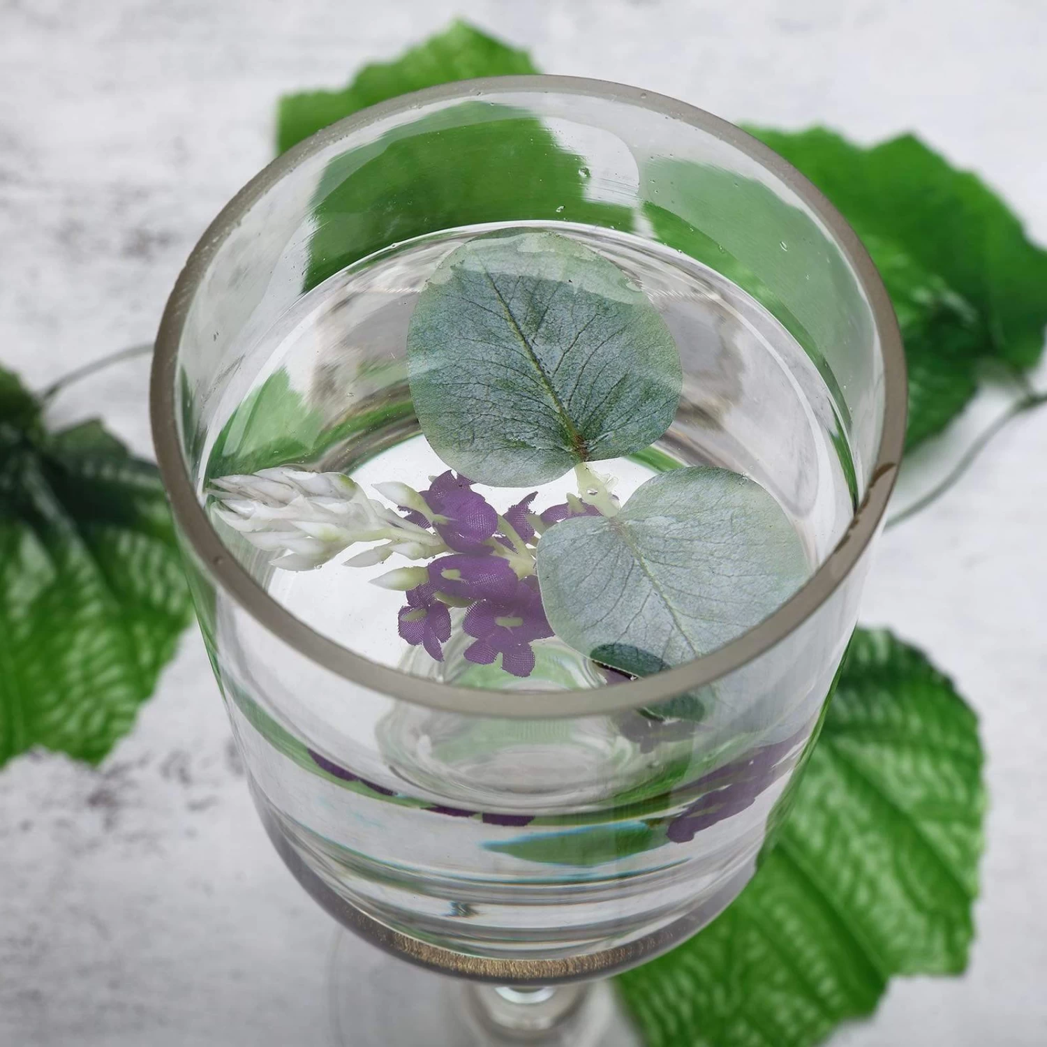 Set Of 3 Raised Cylinder Clear Glass Vases Centerpieces And Candle Holders - Image 7