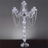 Silver 35" Tall Crystal Candle Holder Centerpiece