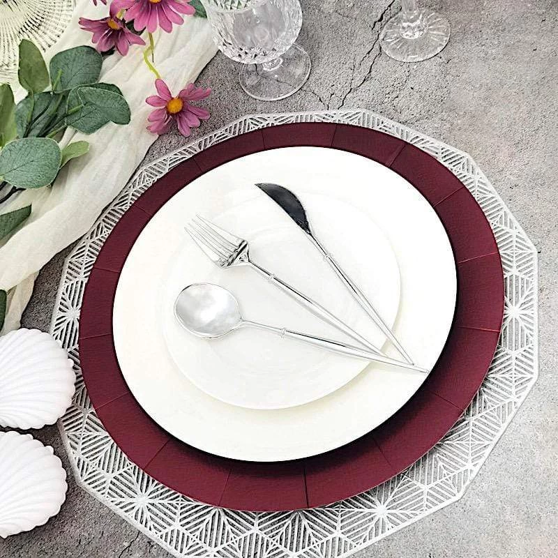 10 Pcs 13 In Round Disposable Paper Charger Plates - Image 4