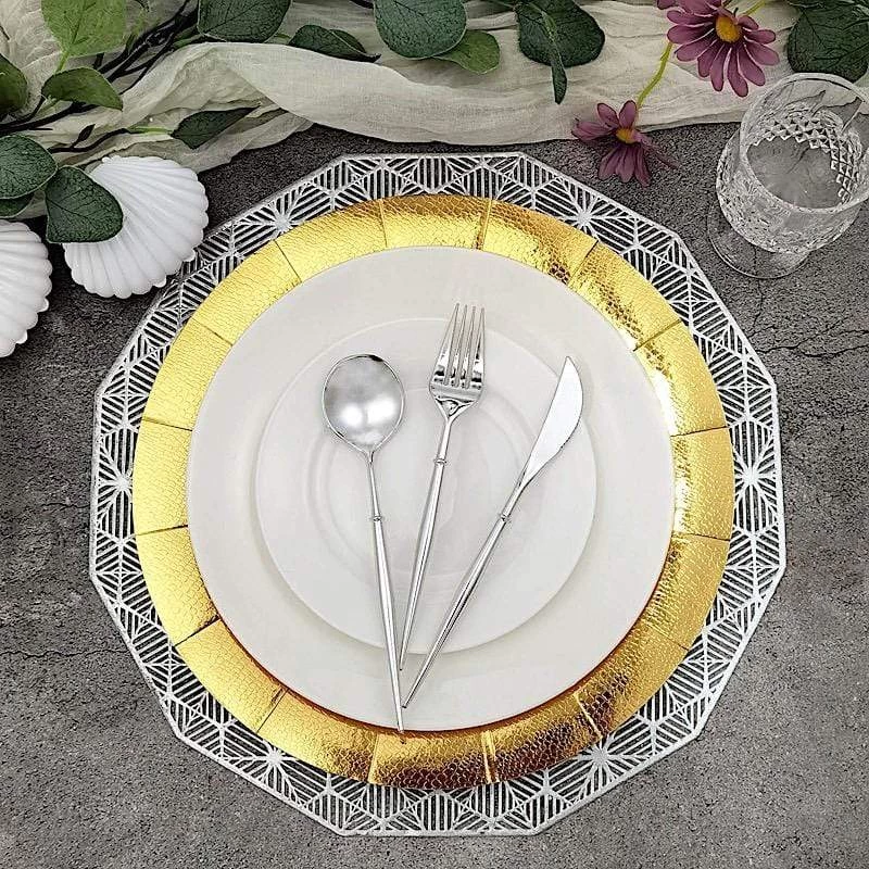 10 Pcs 13 In Round Disposable Paper Charger Plates - Image 13