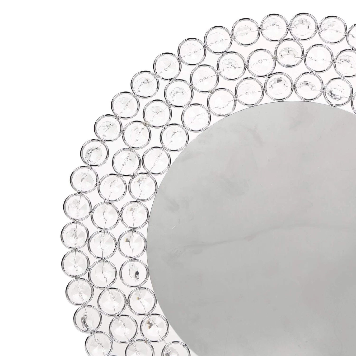 14 In Round Metal Charger Plates With Crystal Beads - Image 20