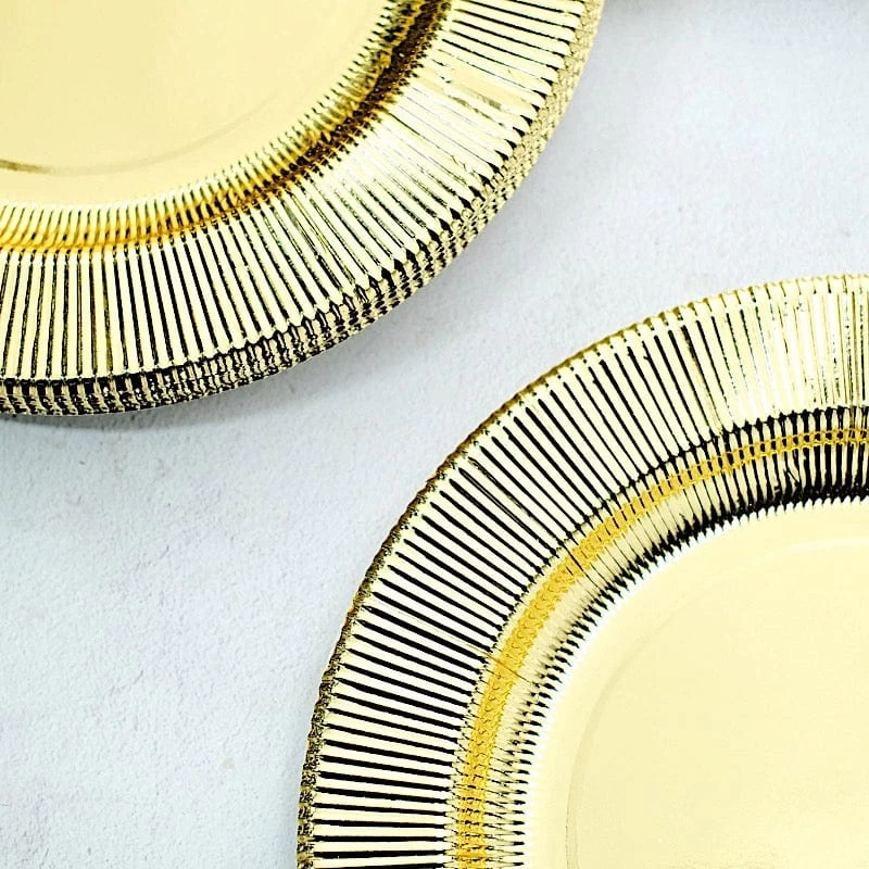 25 Pcs 13 In Round Disposable Paper Charger Plates With Metallic Trim - Image 17