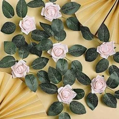 24 2 In Artificial Mini Foam Roses Flower Stems